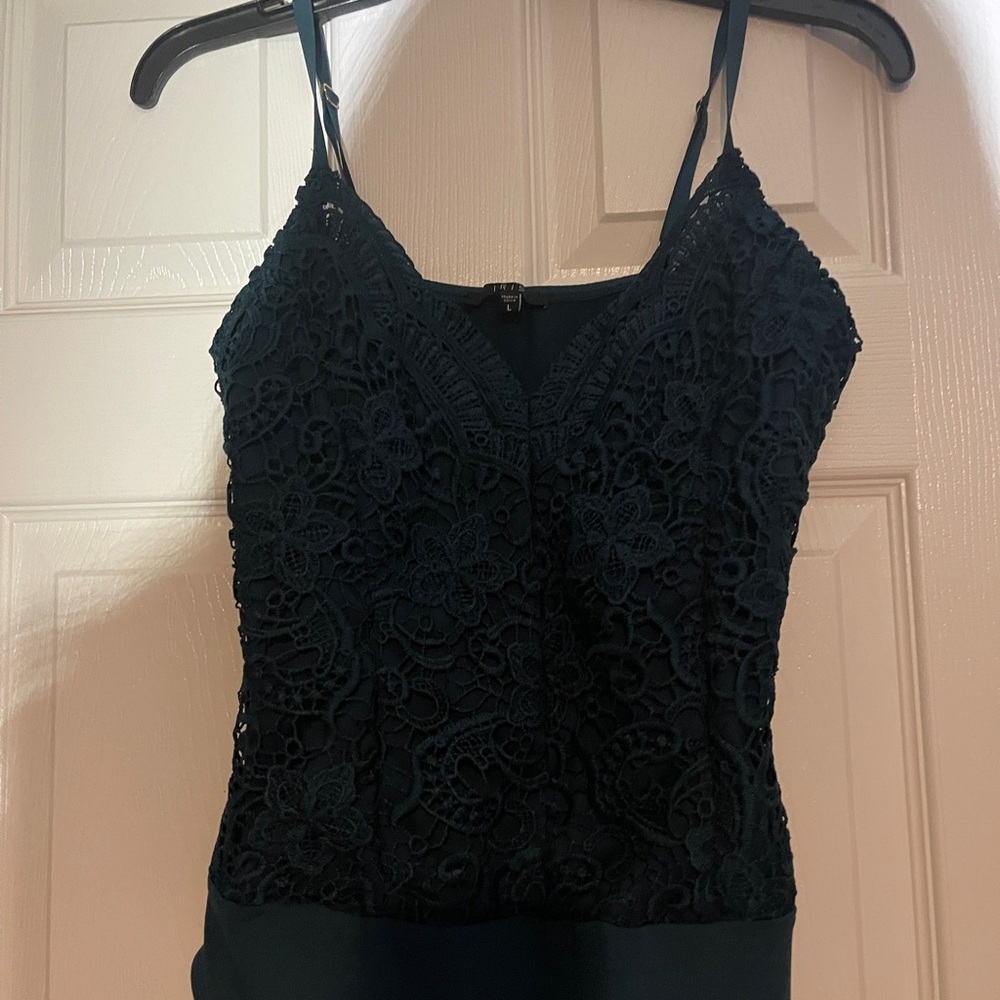 Iris Dark Green Lace Top